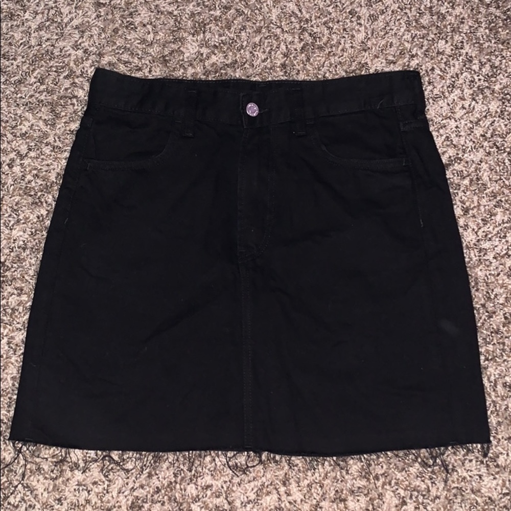 Black jean skirt